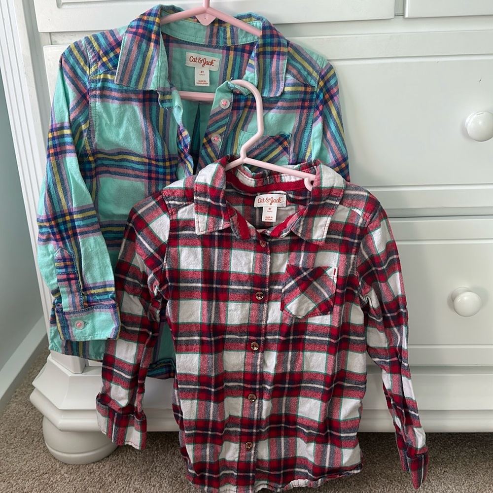 Plaid shirts for toddler girl 4T